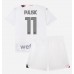 AC Milan Christian Pulisic #11 Barnkläder Borta matchtröja till baby 2023-24 Kortärmad (+ Korta byxor) Billigt